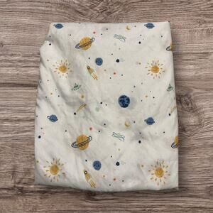 Pillowfort Planetary Playtime FULL Flat Sheet - Planets Space